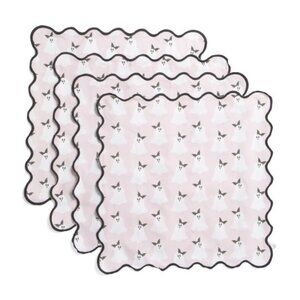 London Kaye PRETTY GHOST BOW SET OF FOUR NAPKINS
